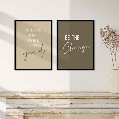 kotart - Quotes Frames for Wall Decor - Motivational Photo Frame for Wall Decoration - Quotes Wall Poster with Frame for Room and Office - Set of 6 (13x17, E) - Image 4