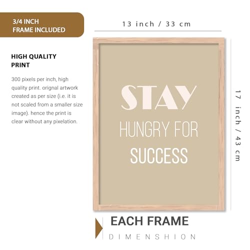 kotart - Quotes Frames for Wall Decor - Motivational Photo Frame for Wall Decoration - Quotes Wall Poster with Frame for Room and Office - Set of 6 (13x17, E) - Image 2