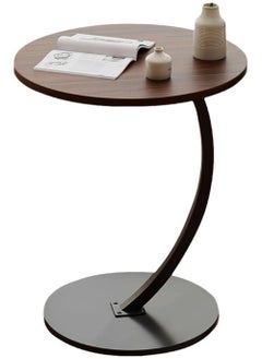 Rock Pow Sofa Side Table Bedside End Table C Shaped End Table Easy to Assemble Metal Frame Nightstand Portable Multi-Functional Overbed Table  - Image 2
