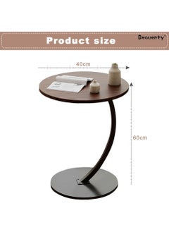 Rock Pow Sofa Side Table Bedside End Table C Shaped End Table Easy to Assemble Metal Frame Nightstand Portable Multi-Functional Overbed Table  - Image 3
