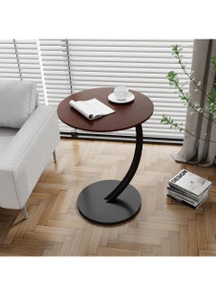 Rock Pow Sofa Side Table Bedside End Table C Shaped End Table Easy to Assemble Metal Frame Nightstand Portable Multi-Functional Overbed Table  - Image 1