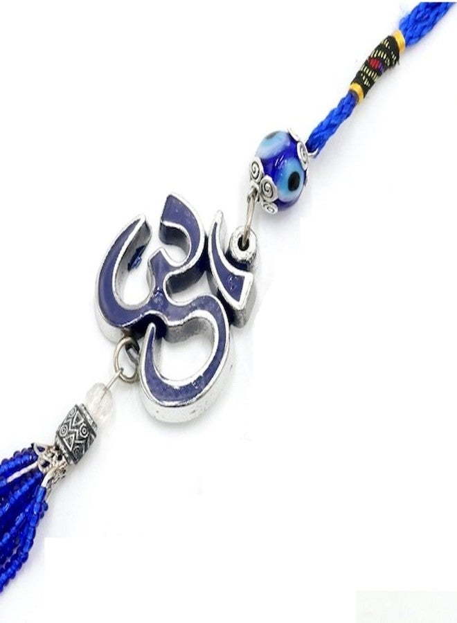 VR Creatives Om Vastu Feng Shui Nazar Battu - Evil Eye Protector, Wall/Door/Car Hanging (Blue) - Image 1