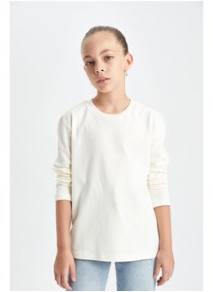 DeFacto Girl Knitted Regular Fit Crew Neck Long Sleeve T-Shirt  - Image 2