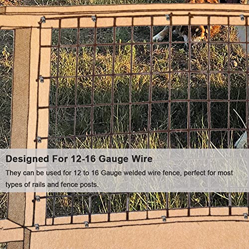 Yowlieu 100 Pcs Fence Wire Clamps, Stainless Steel Wire Clips Mount Welded Wire to Vinyl, Wood or Metal Fence (for 12-16 Gauge Wire Fencing) - Image 4