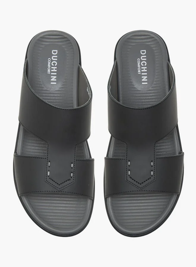 DUCHINI BLACK Men's Solid Slip-On Arabic Sandals Ramadan Collection for Men | Best Price UAE