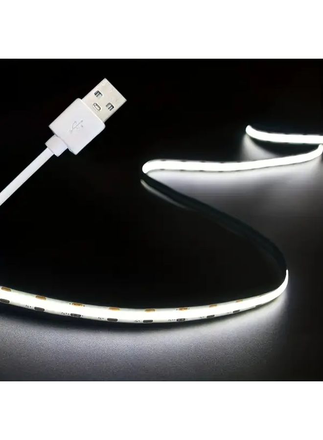 شريط إل إي دي من نوع USB COB 5 فولت، شريط ضوئي مرن وناعم باللون الوردي الرومانسي، طول 0.3 متر لتزيين المنزل - Image 4