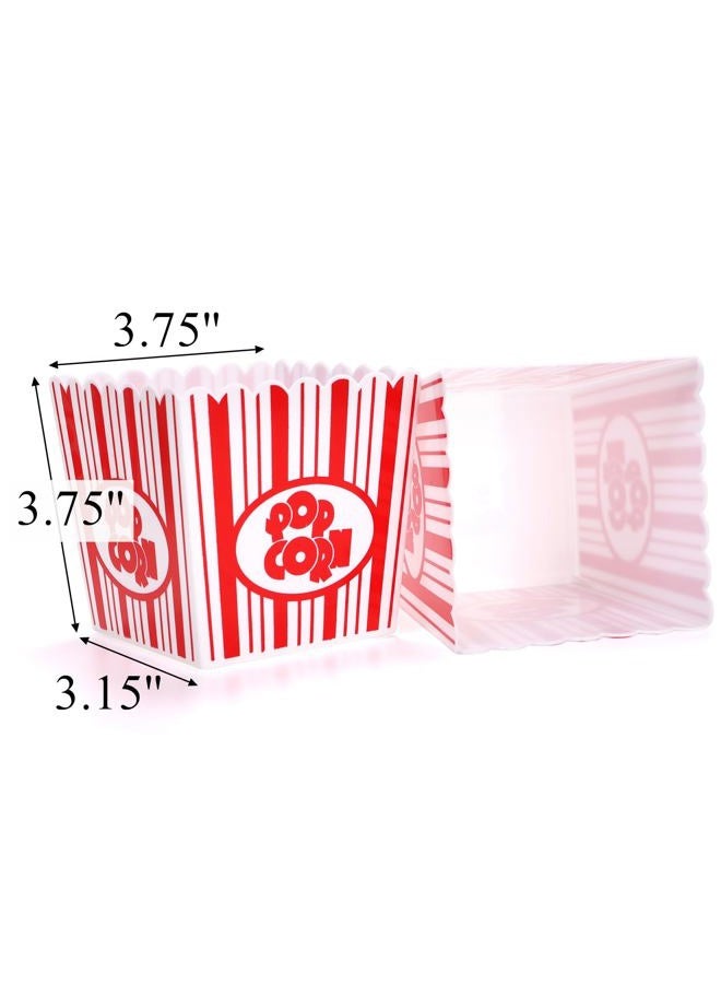 Tebery 30 Pack Plastic Open-Top Popcorn Boxes Reusable Popcorn Containers Bucket Tub, 9.5cm - Image 2