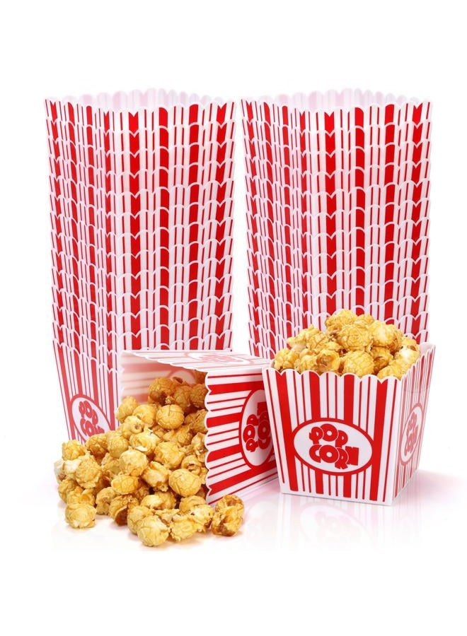 Tebery 30 Pack Plastic Open-Top Popcorn Boxes Reusable Popcorn Containers Bucket Tub, 9.5cm - Image 1