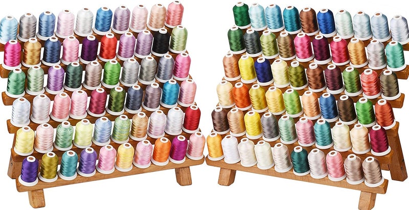 simthread 120 Madeira Colors Polyester Machine Embroidery Thread Kit 550Y(500M) Similar to Madeira and Robinson-Anton Colors 40 Weight for Home Embroidery Sewing Machines - Image 1