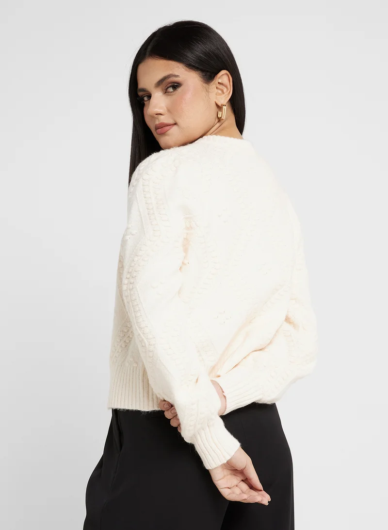 فرنش كونكشن Bow Detailed Cardigan