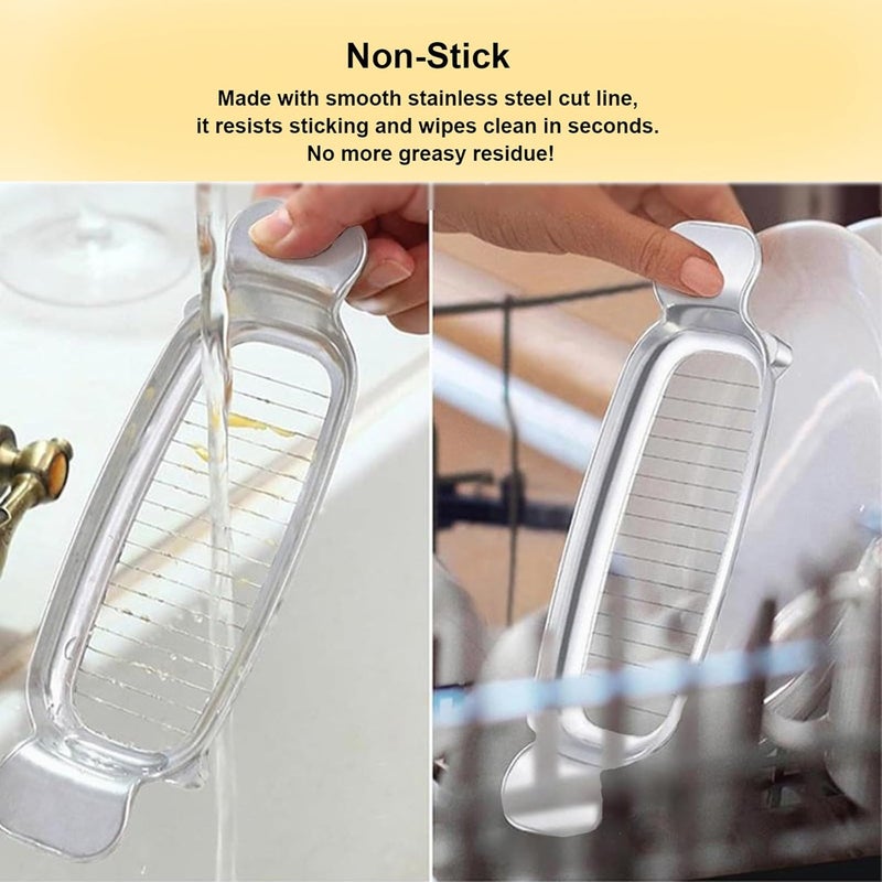smrtcol Butter Slicer Cutter & Cheese Cutter–Multi-Use Kitchen Tool for Evenly Slicing Butter Blocks, Cheeses, Eggs & Soft Fruits–Non-Stick，Compact & Portable for Home, BBQ, Camping（1 PACK) - Image 4