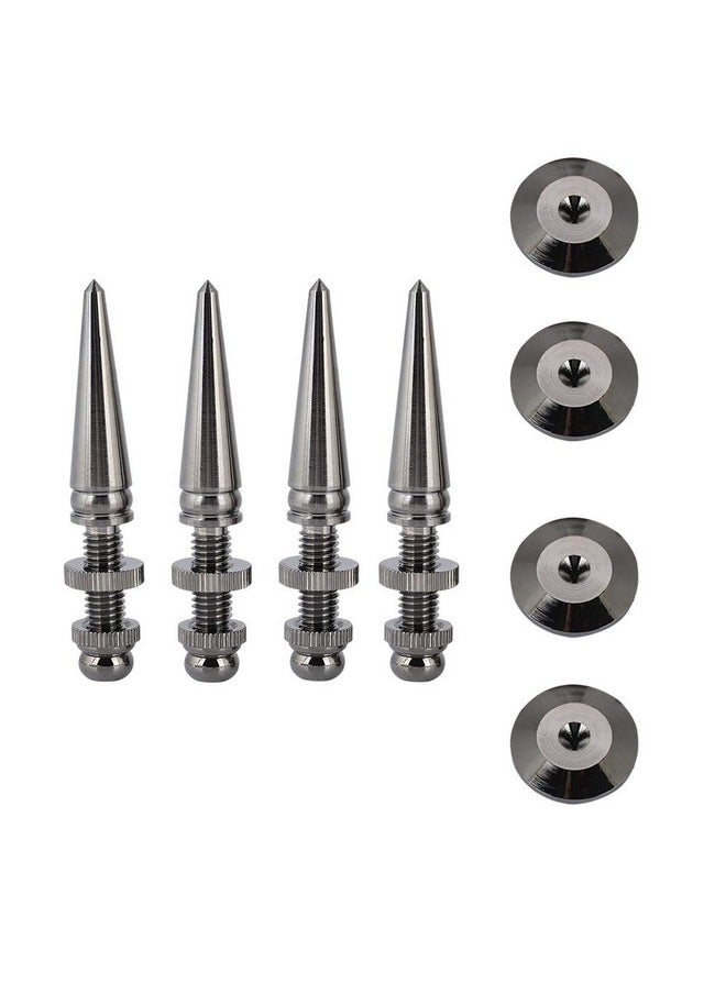Tonysa Speaker Spikes 4 Pairs Pure Copper Shockproof Speaker Isolation Spikes Foot Subwoofer Base Pad For Shock Absorption Of Hifi Speakers Or Speaker Stands  - Image 1