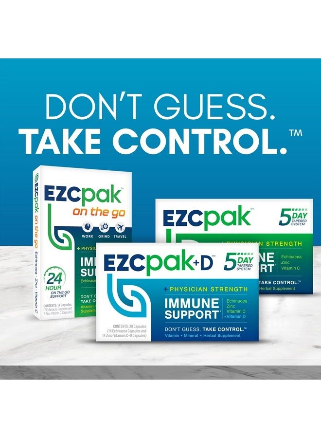EZC Pak On The Go Immune System Booster with Echinacea, Vitamin C and Zinc for Immune Support (Pack of 6) - Image 5