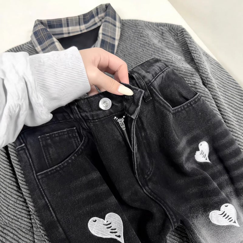 Unisex Classic Denim Jeans Loose Fit Daily Outdoor Wear - Image 5