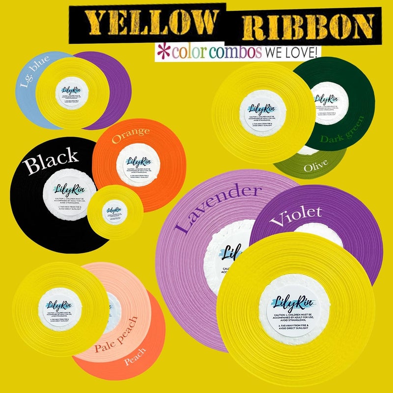 LilyRin Yellow Ribbon 1/4 Inches 36 Yards Satin Roll Perfect for Scrapbooking, Art, Wedding, Wreath, Baby Shower, Packing Birthday, Wrapping Christmas or Other Projects Solid - Image 5