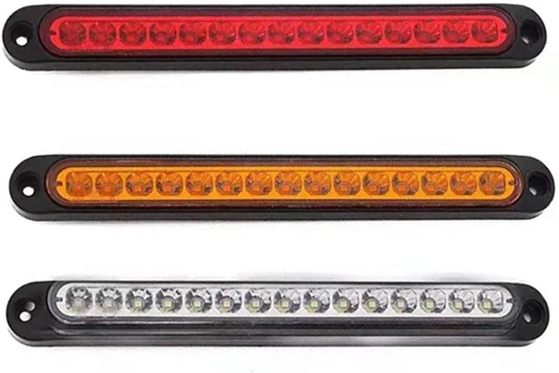 مصباح فرامل خلفي للسيارة مقاوم للماء مكون من 15 مصباح LED، جهد 12V أو 24V، ألوان: أحمر، برتقالي، أبيض (الموديل 24V، 9 قطع) - Image 2