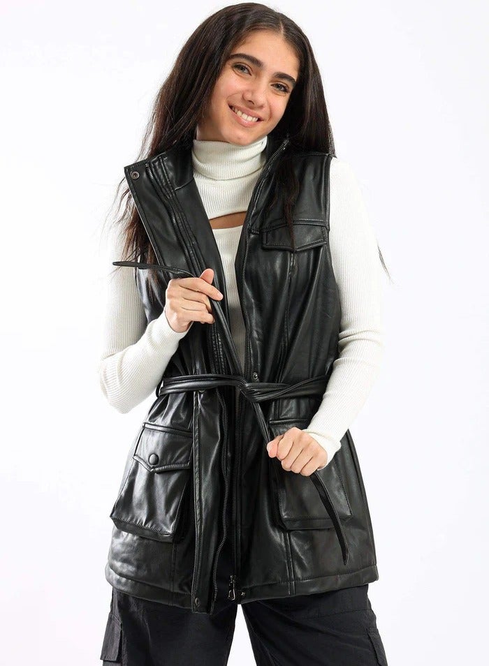 Carina zipper-closure-vest-jacket  - Image 4