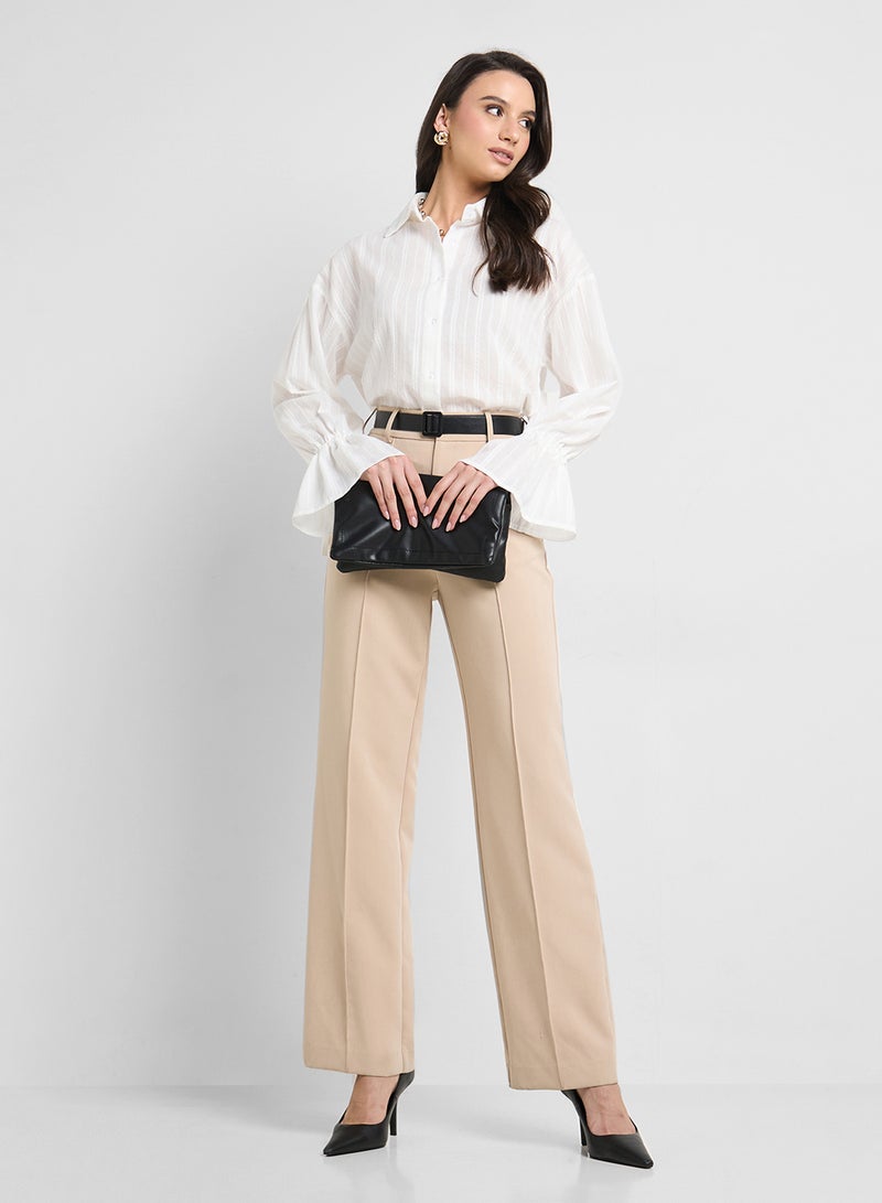 ELLA Striped Button Down Shirt  - Image 4