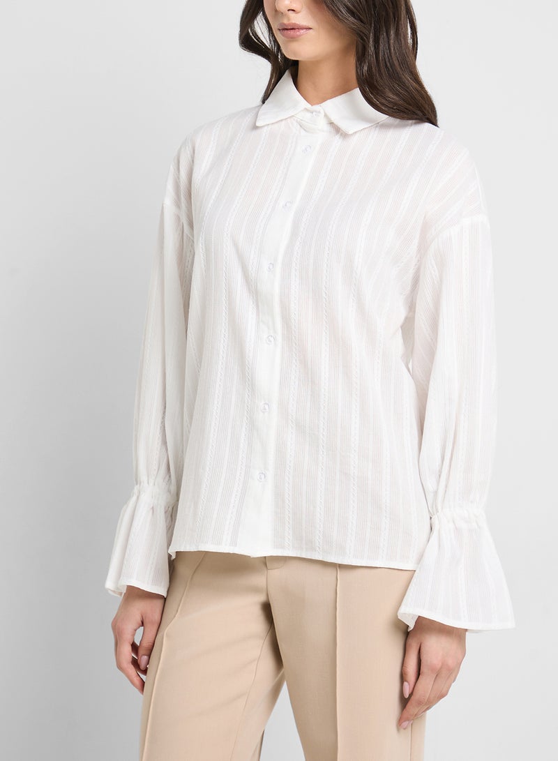 ELLA Striped Button Down Shirt  - Image 3