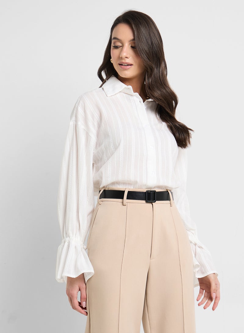 ELLA Striped Button Down Shirt  - Image 1
