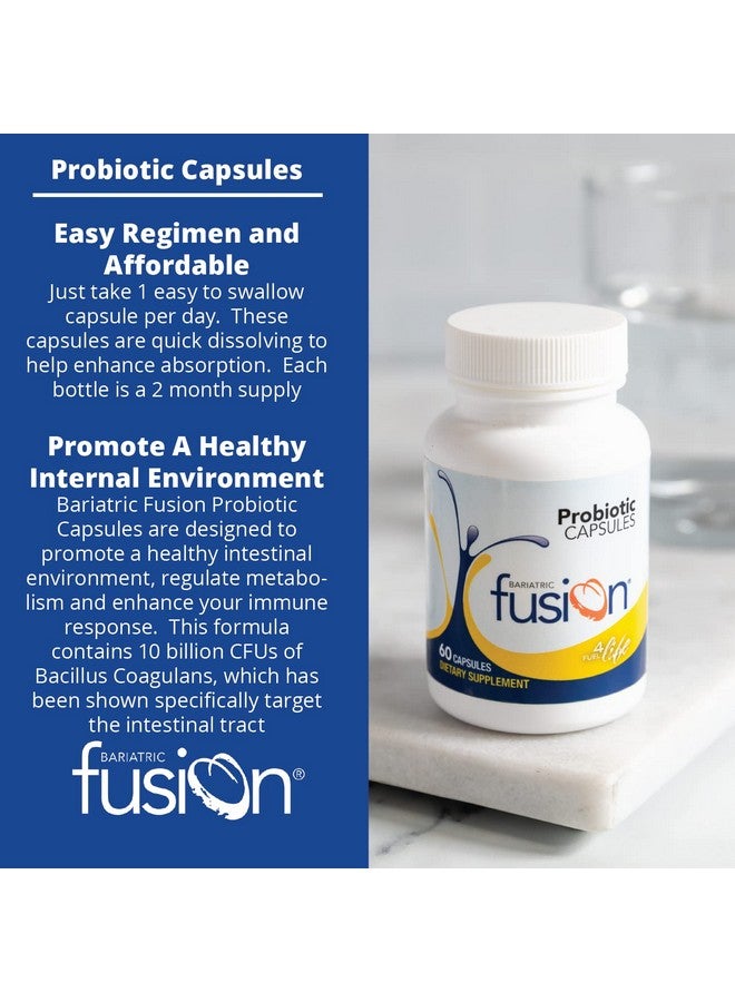 Bariatric Fusion Probiotic Capsule With 10 Billion Live Organisms ; Support Digestive & Immune Health ; Easy To Swallow Bariatric Vitamin ; 60 Count - Image 3