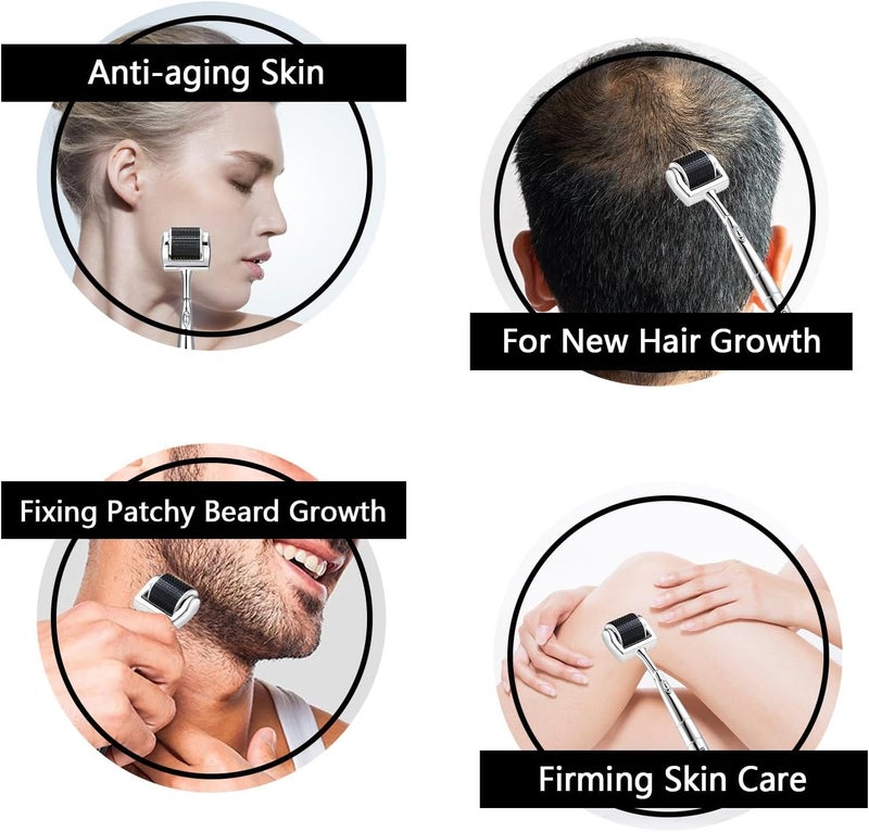 Bennort Derma Roller 1mm for Women And Men With Case For Face,Scalp Hair & Beard Regrowth,Treats Acne, Scar, Stretchmarks,Wrinkles -Safe & effective to use -Titanium Micro Needles Derma Roller - Image 5