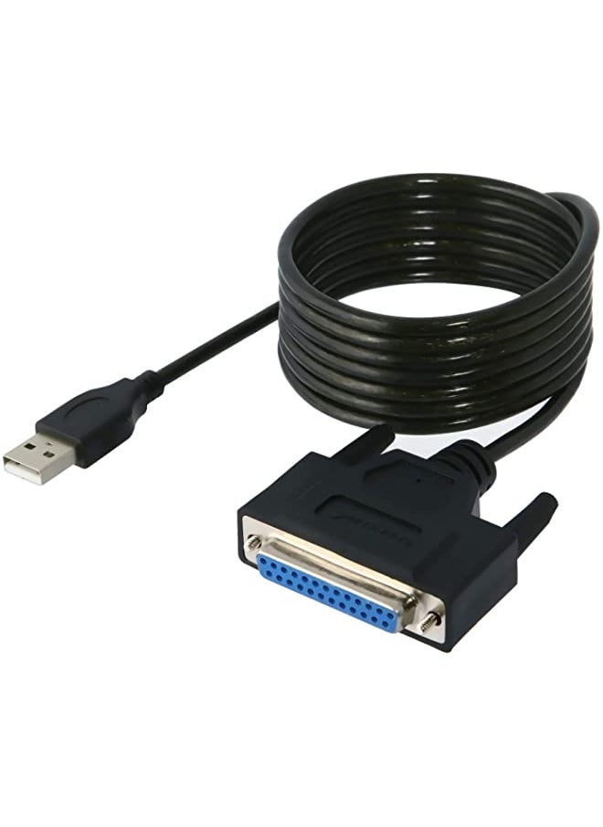 Generic - Sabrent USB 2.0 To DB25 IEEE-1284 Parallel Printer Cable Adapter [THUMBSCREWS Connectors] (CB-DB25) - Image 1