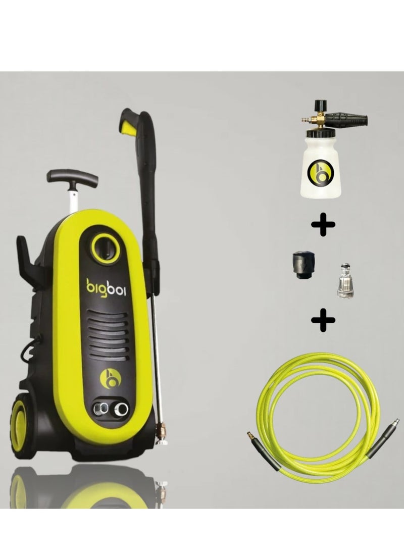 بيج بوي ماكينة غسيل السيارات Bigboi Washr Flo – أداء عالي، ضغط 2600PSI، محرك 1600 واط، خرطوم بطول 8 أمتار - Image 3