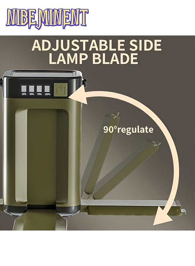 NIBEMINENT IPX4 Waterproof Led Camping Lantern with Solar Panel and Type-C Charging, 4-Panel Expandable Design, Power Bank Function, Ideal for Power Outages, Outdoor Activities, and Flashlight Needs - Image 3