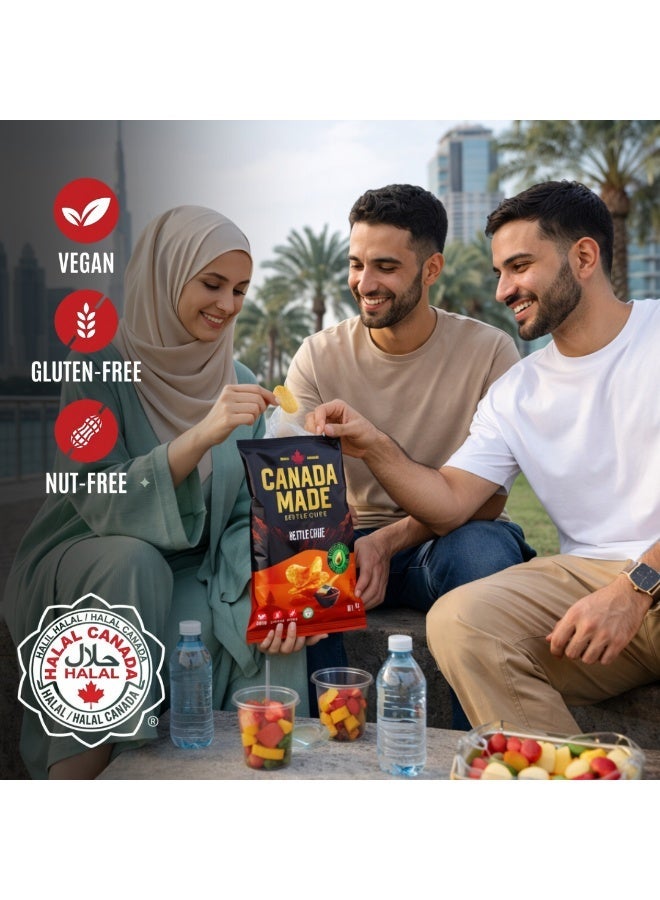 Canada Made Healthy Snacks - 100% Avocado Oil Kettle Cooked Potato Chips - BBQ Flavor, Vegan, Gluten Free, Nut Free Healthy Chips - Made in Canada Snacks - 150g Bag - Image 4