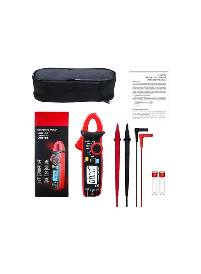PROMASS promass UT210e Digital Clamp Meter AC DC Amp Meter Clamp Multimeter True RMS 2000 Counts Voltmeter Continuity Tester Capacitor HVAC Tool Multi Tester  - Image 3