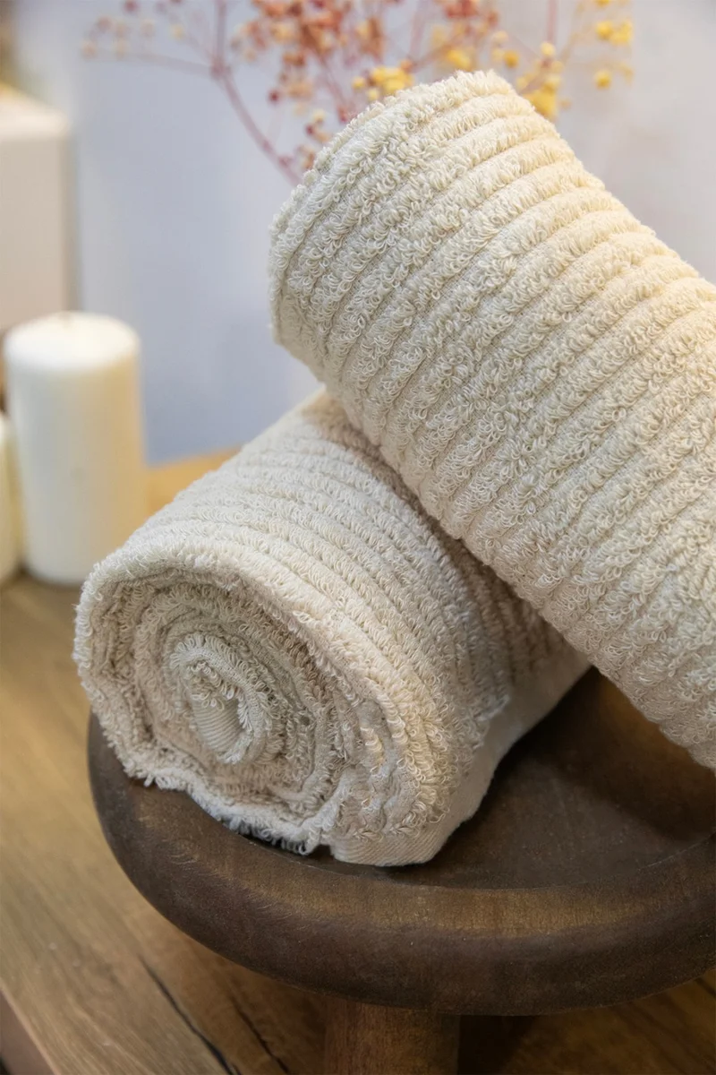 فافورا Line Luxury Cotton 2-Pack Hand Face Towel 50X90 - Beige