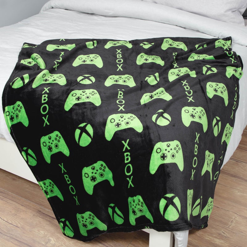 Jay Franco Jay Franco Xbox Throw Blanket with Game Controller Gift Box - Plush Throw Measures 46 x 60 Inches - Kids Super Soft Special Edition Fleece Gamer Bedding  - Image 5