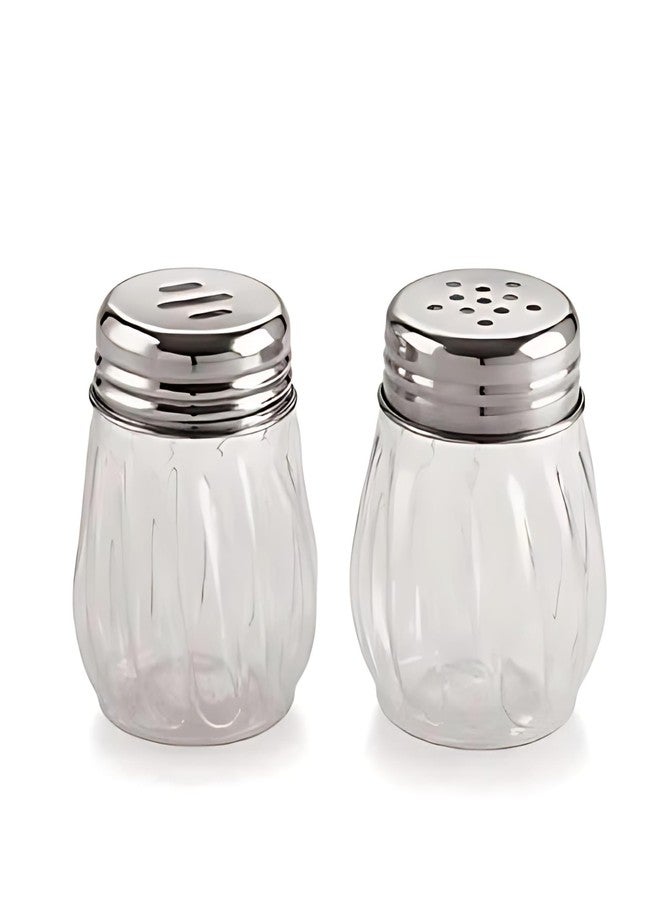 DHAVAL Kavid Oregano & Chilli Flakes Shaker Set – 2 Pcs Transparent Unbreakable Spice Dispenser Jars with Stainless Steel Lids | Plastic Masala Container for Kitchen, Dining Table, Pizza, Pasta, and Herbs - Image 1