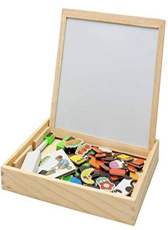 لعبة ألغاز مغناطيسية خشبية تعليمية للأطفال من Hnt Kids مع لوحة لعب (متعددة الألوان) - Image 4