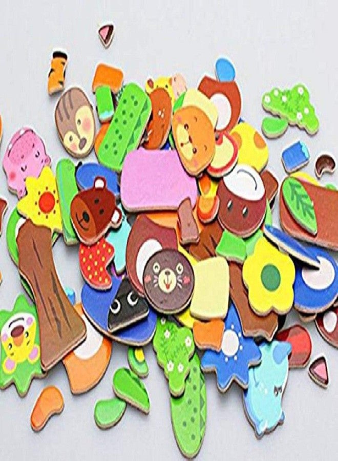 لعبة ألغاز مغناطيسية خشبية تعليمية للأطفال من Hnt Kids مع لوحة لعب (متعددة الألوان) - Image 2