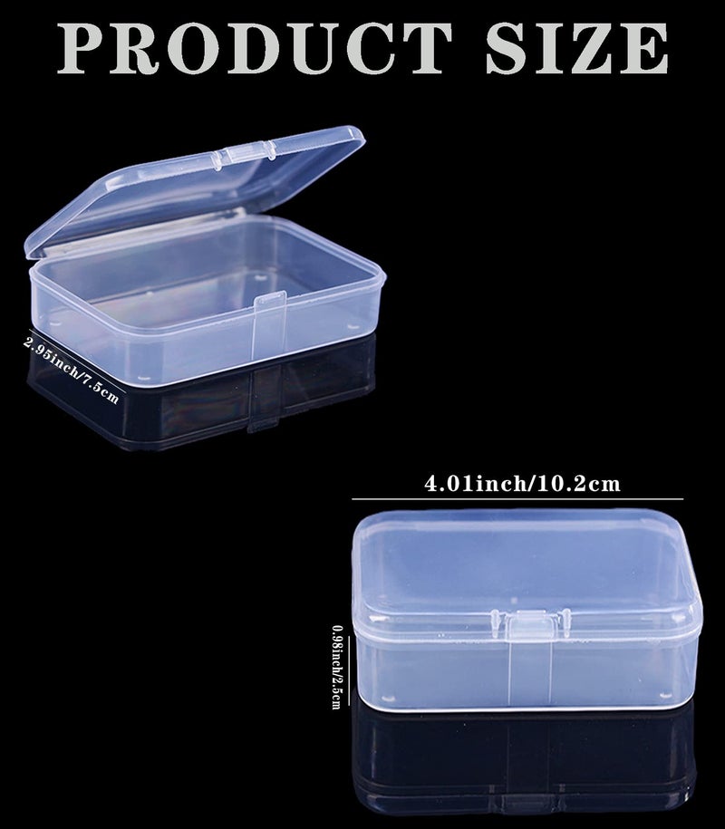 Gansita Clear Plastic Playing Card Boxes Snaps Closed Poker Gaming Playing Card Deck Cases Holder Plastic Storage Box Clear Trading Card Box Card Storage Organizer for Bank Business Card (10Pcs) - Image 2