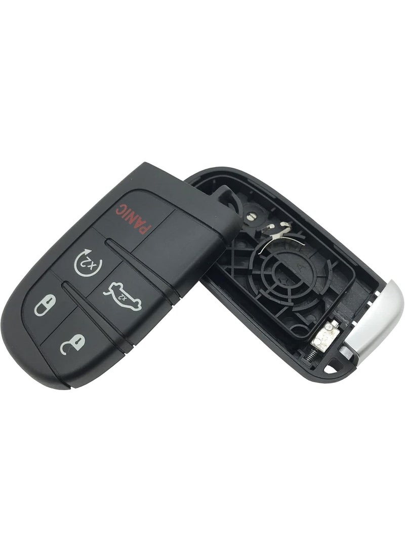 5 Buttons Replacement Uncut Key Remote Shell Cover for Jeep Dodge Chrysler Grand Cherokee Renegade Challenger Charger Dart Durango Journey Compass FIAT 500 500X 500L SUV, Keyless Entry Fob Case - Image 4