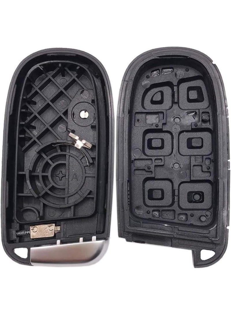 5 Buttons Replacement Uncut Key Remote Shell Cover for Jeep Dodge Chrysler Grand Cherokee Renegade Challenger Charger Dart Durango Journey Compass FIAT 500 500X 500L SUV, Keyless Entry Fob Case - Image 5