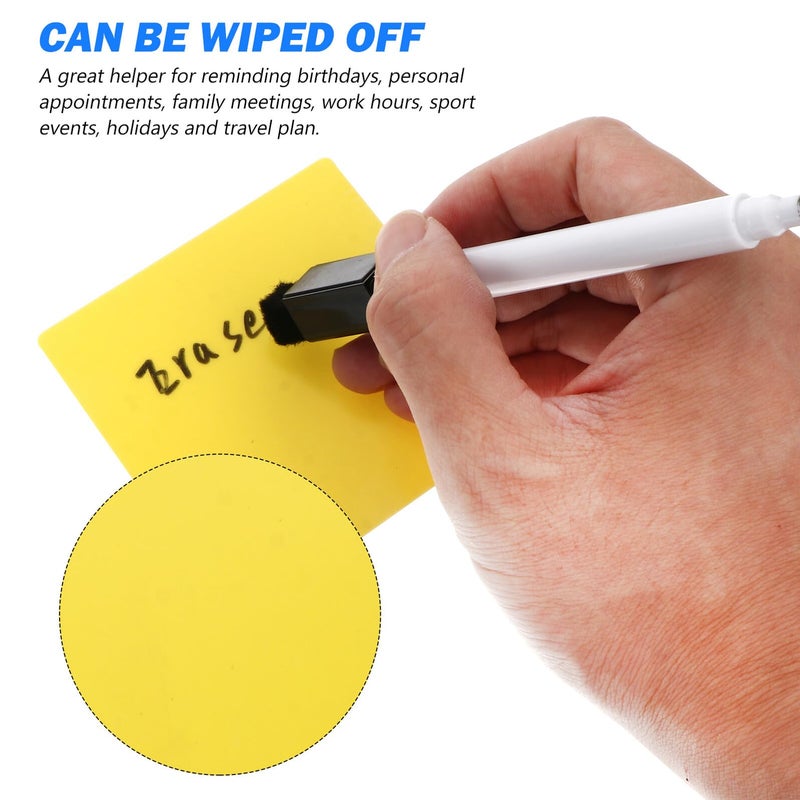 Self Adhesive Dry Erase Sticky Notes Reusable Index Tabs for Office School Home 6 Colors - Image 3