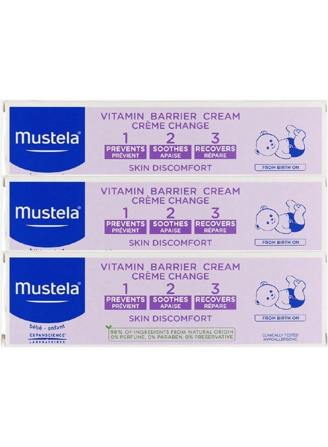 Mustela Baby 123 Vitamin Barrier Cream (Diaper Rash Cream) 100ml - Diaper Rash Relief Bundle - Image 1