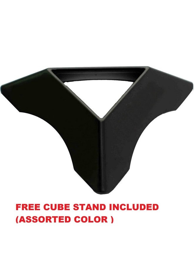 D ETERNAL Cube 3X3 Cube High Speed Stickerless Magic Puzzle Game Toy 3 By 3 With Cube Stand,Multicolor, Kids - Image 2