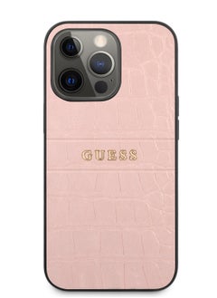 GUESS Guess PU Leather Croco Case Hot Stamped Lines And Metal Logo For iPhone 15 Pro Max  (6.7)  - Image 4