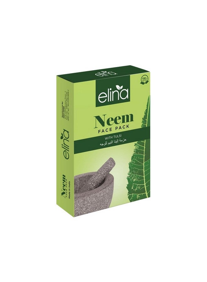 Elina 100Gm (Pack of 2) Neem & Tulsi Face Pack | Ready-to-Use | Acne & Pimple Care, Oil Control & Skin Glow | Herbal Face Mask for Clear, Healthy Skin - Image 1