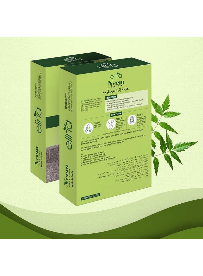 Elina 100Gm (Pack of 2) Neem & Tulsi Face Pack | Ready-to-Use | Acne & Pimple Care, Oil Control & Skin Glow | Herbal Face Mask for Clear, Healthy Skin - Image 2