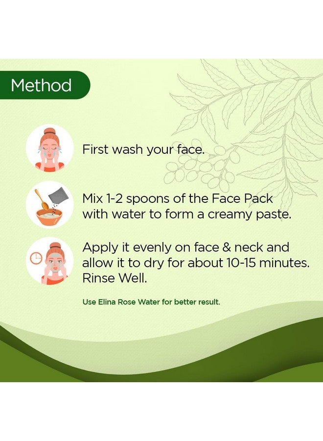 Elina 100Gm (Pack of 2) Neem & Tulsi Face Pack | Ready-to-Use | Acne & Pimple Care, Oil Control & Skin Glow | Herbal Face Mask for Clear, Healthy Skin - Image 5