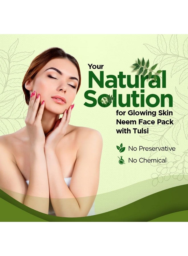 Elina 100Gm (Pack of 2) Neem & Tulsi Face Pack | Ready-to-Use | Acne & Pimple Care, Oil Control & Skin Glow | Herbal Face Mask for Clear, Healthy Skin - Image 3