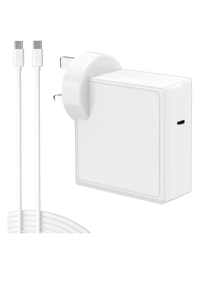 Generic - Mac Book Pro Charger 96W USB C Fast Charger Power Adapter Compatible with New MacBook Air 13 Inch & MacBook Pro 16/15/14/13 Inch 2021 2020 2019 2018 6.6ft USB C to C Charge Cable - Image 1