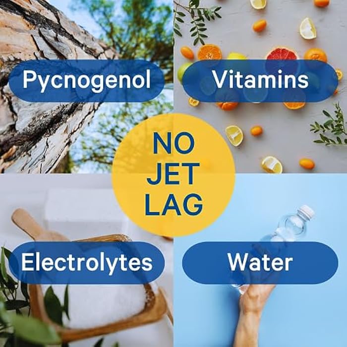 1Above Jet Lag Relief Tablets - Berry-Flavored Effervescent Multivitamin with Pycnogenol Travel Supplement for Hydration, Energy, Immune Support and Faster Recovery - Flight Essential, 10 Tablets - Image 3
