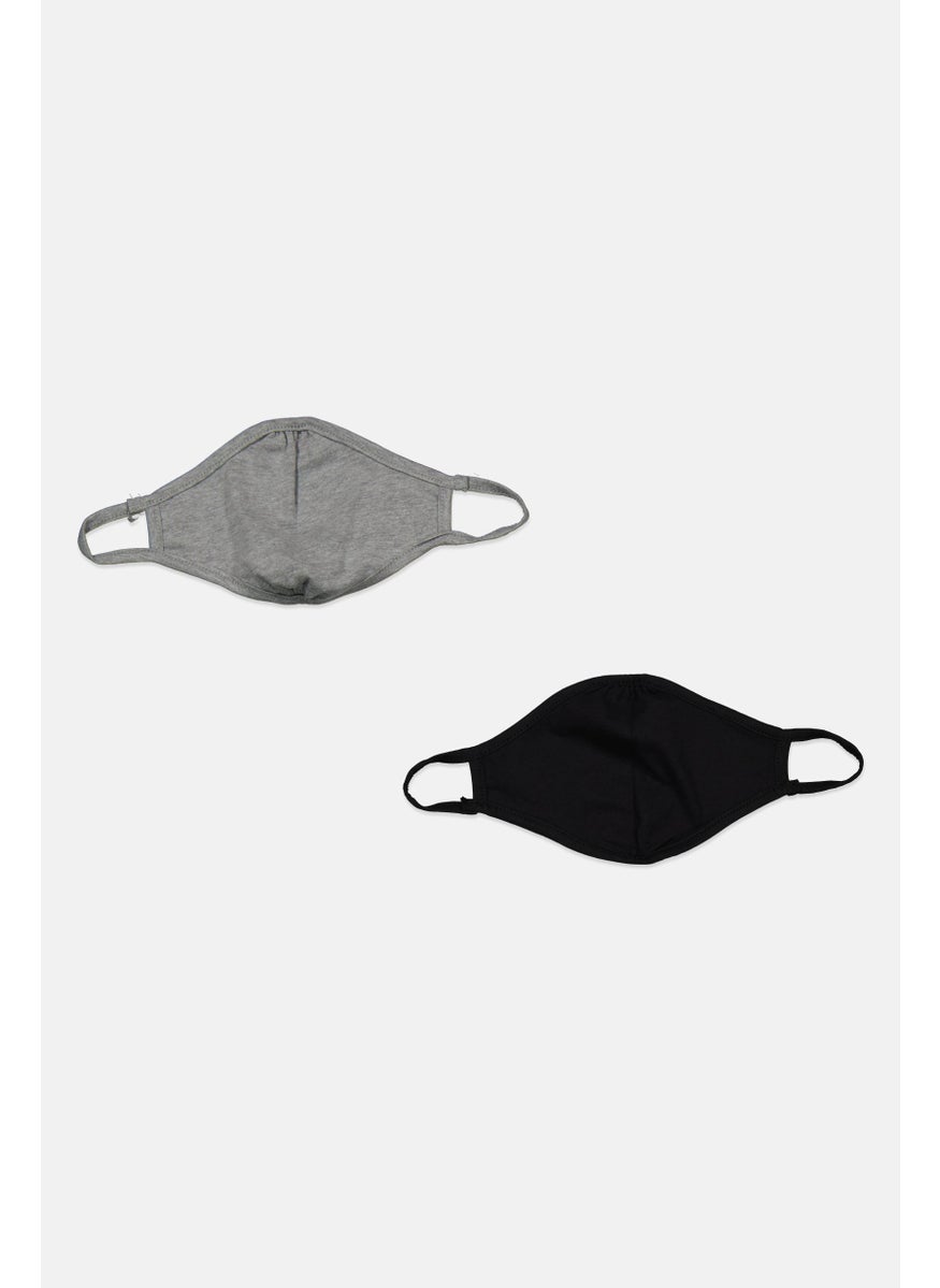 Asos Design - Women 2 Piece Face Mask, Black - Image 1